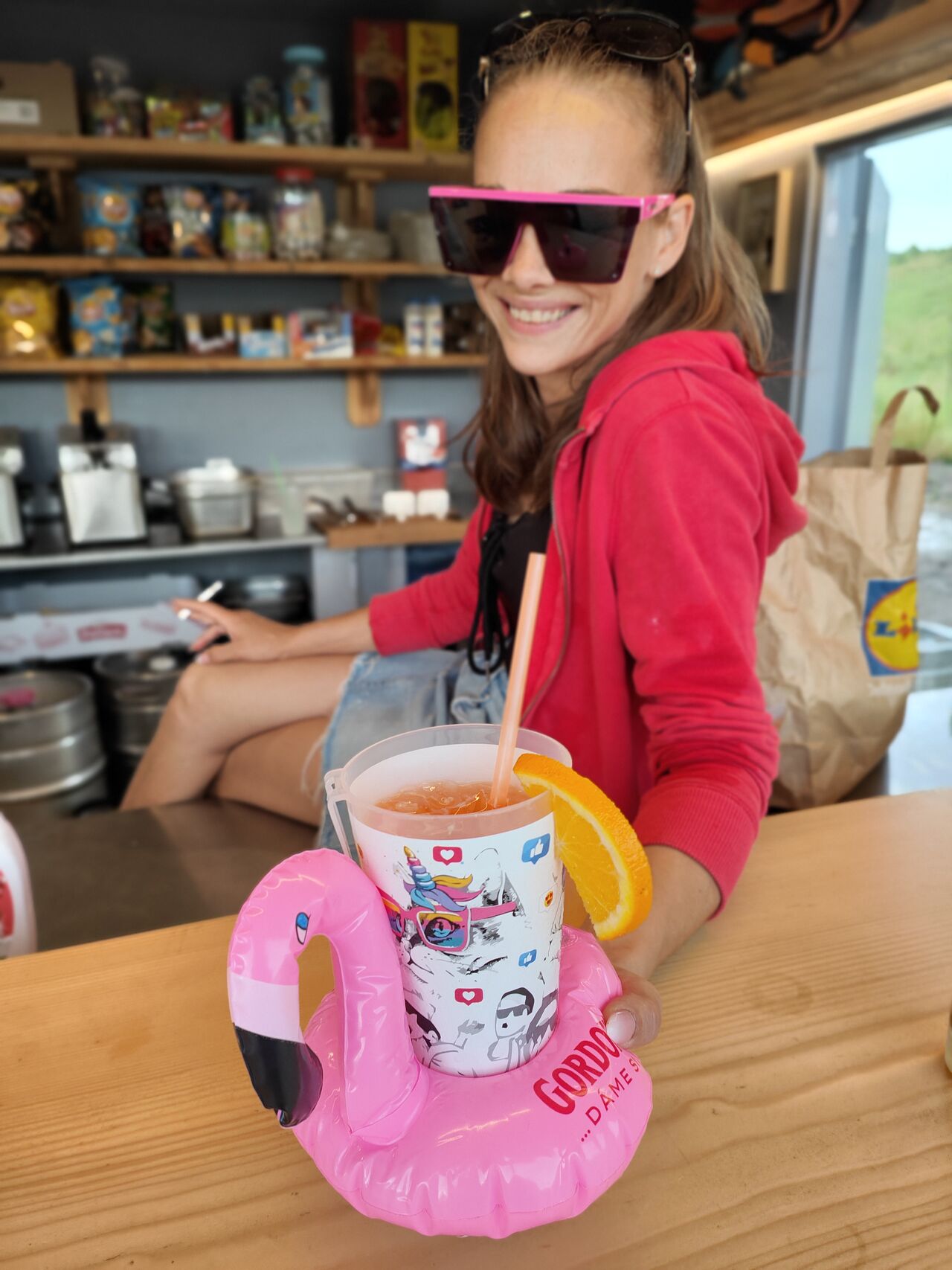 Sex on the beach v plameňákovi od Gordons Gin