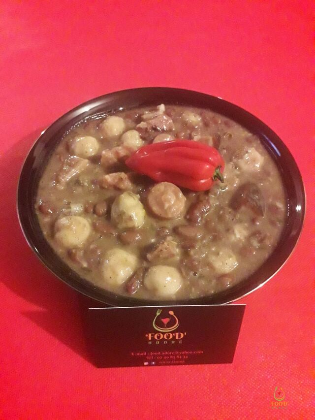 Traditionnel dombré haricot rouge