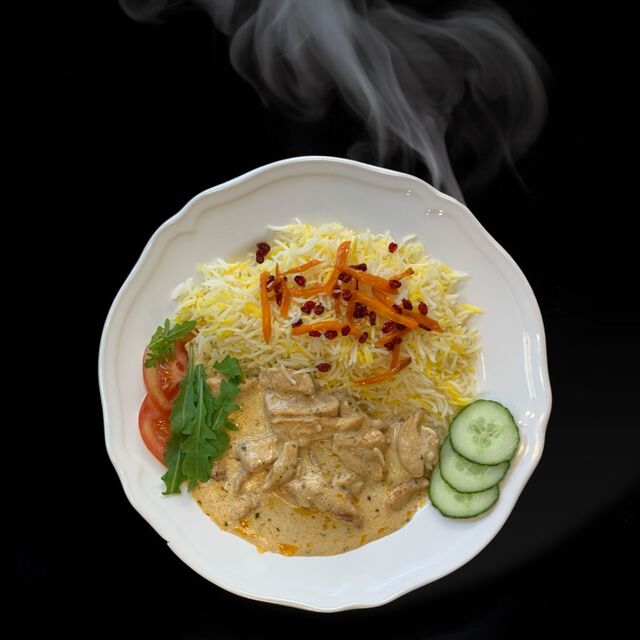 Basmati Reis Creamy Chicken pommes