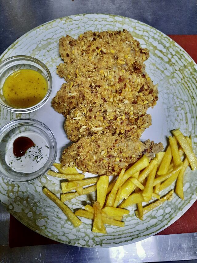 Tacos de Pollo rebozados en cereales y panko