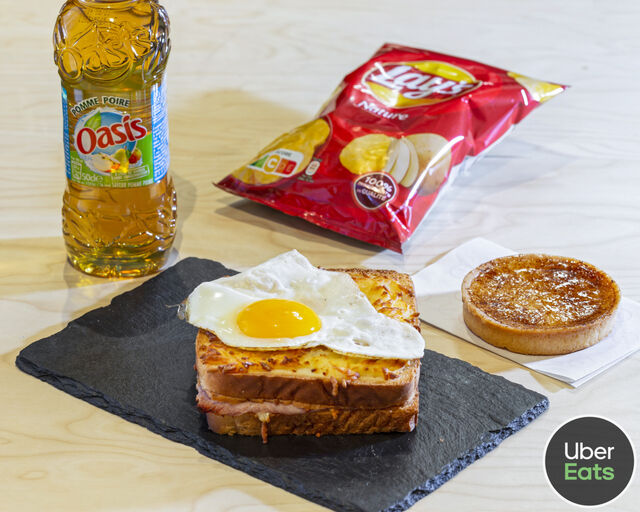 Menu croque madame :
Croque : Poulet, Jambon , Chèvre. 