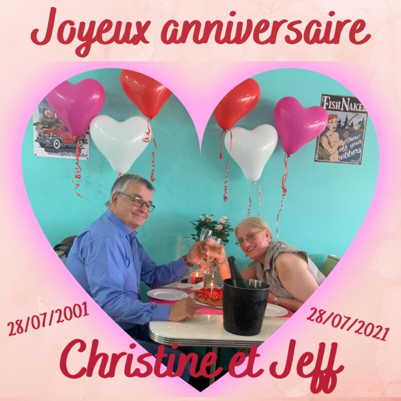 Tête à tête romantique pour leurs 20 ans de mariage