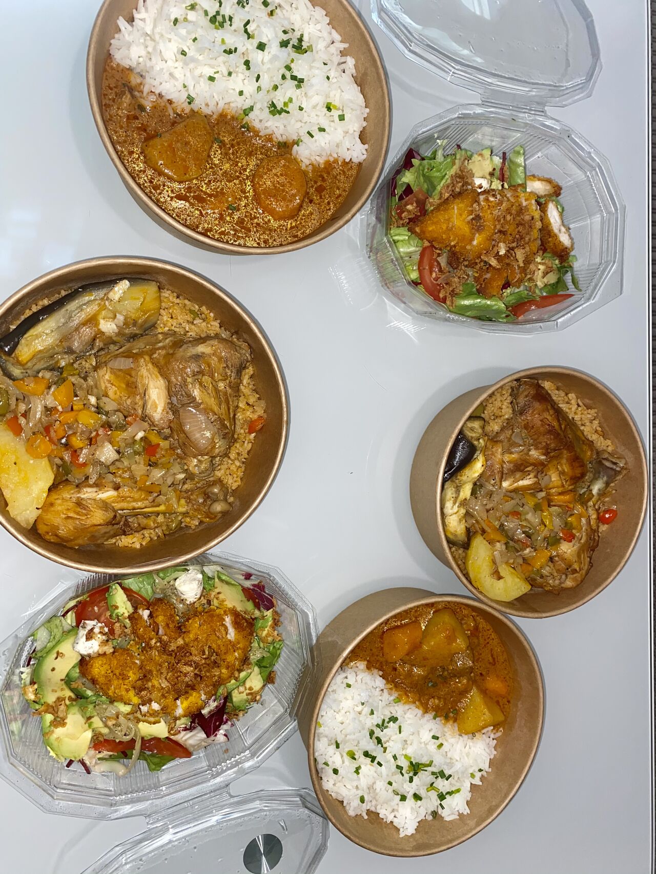 Mafé, Thieb, Salade Tenders