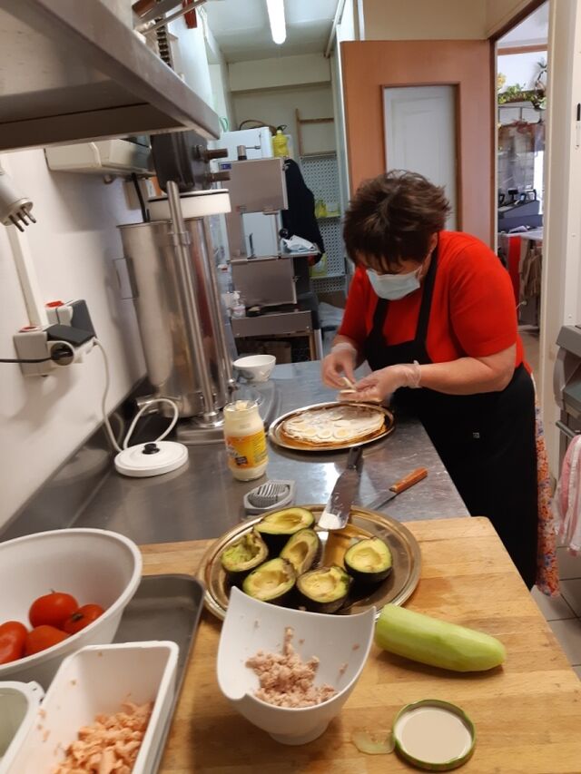 Réalisation du mille crêpes.