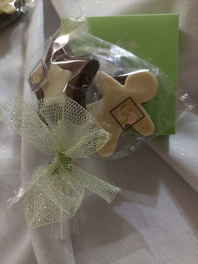 Sucettes chocolat lait et blanc 