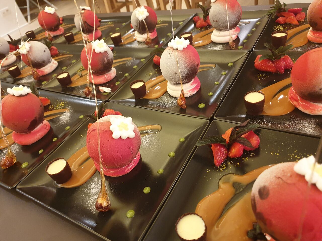 Sphère chocolat cœur fondant