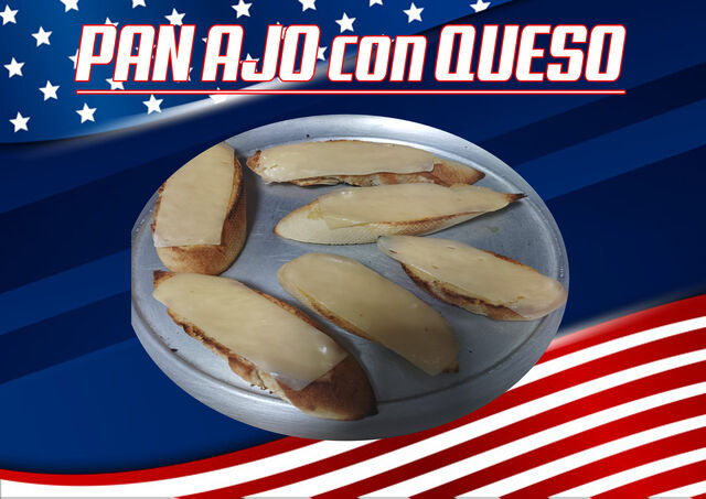 Rebanadas de pan con nuestra mantequilla de ajo, con o sin queso tu decides.