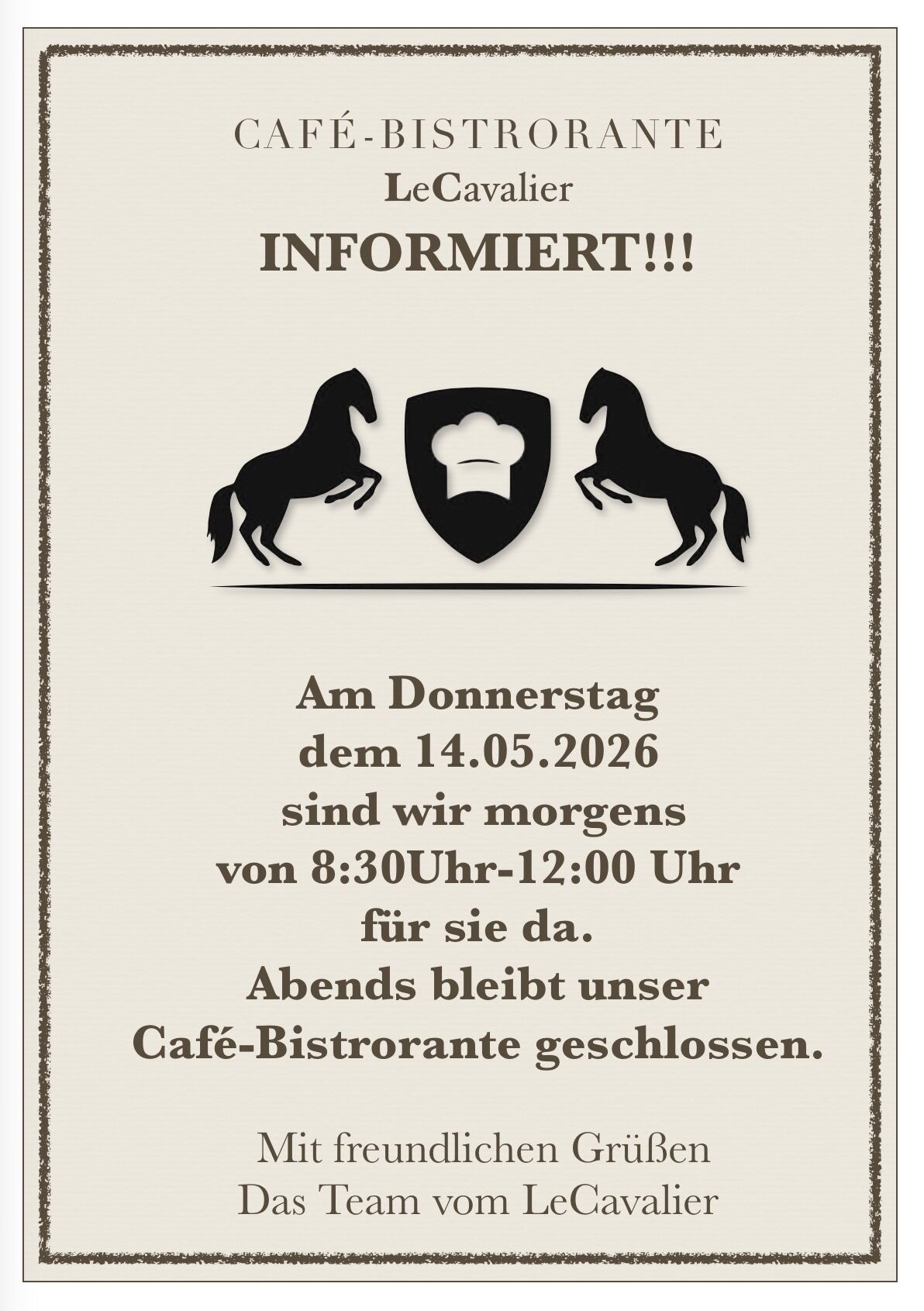 Wir informieren…