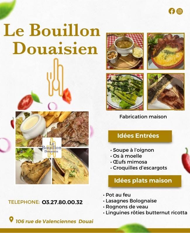 Entrés Plats desserts proposés