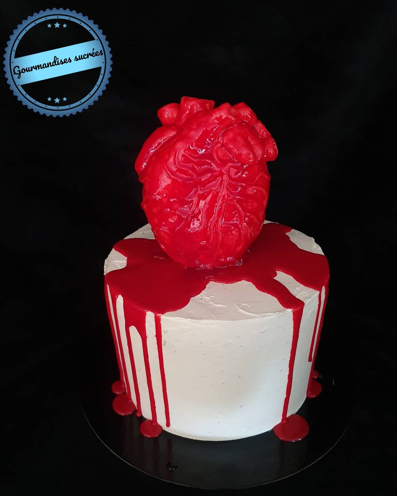 Halloween 2020 cœur fait main en pâte à sucre 