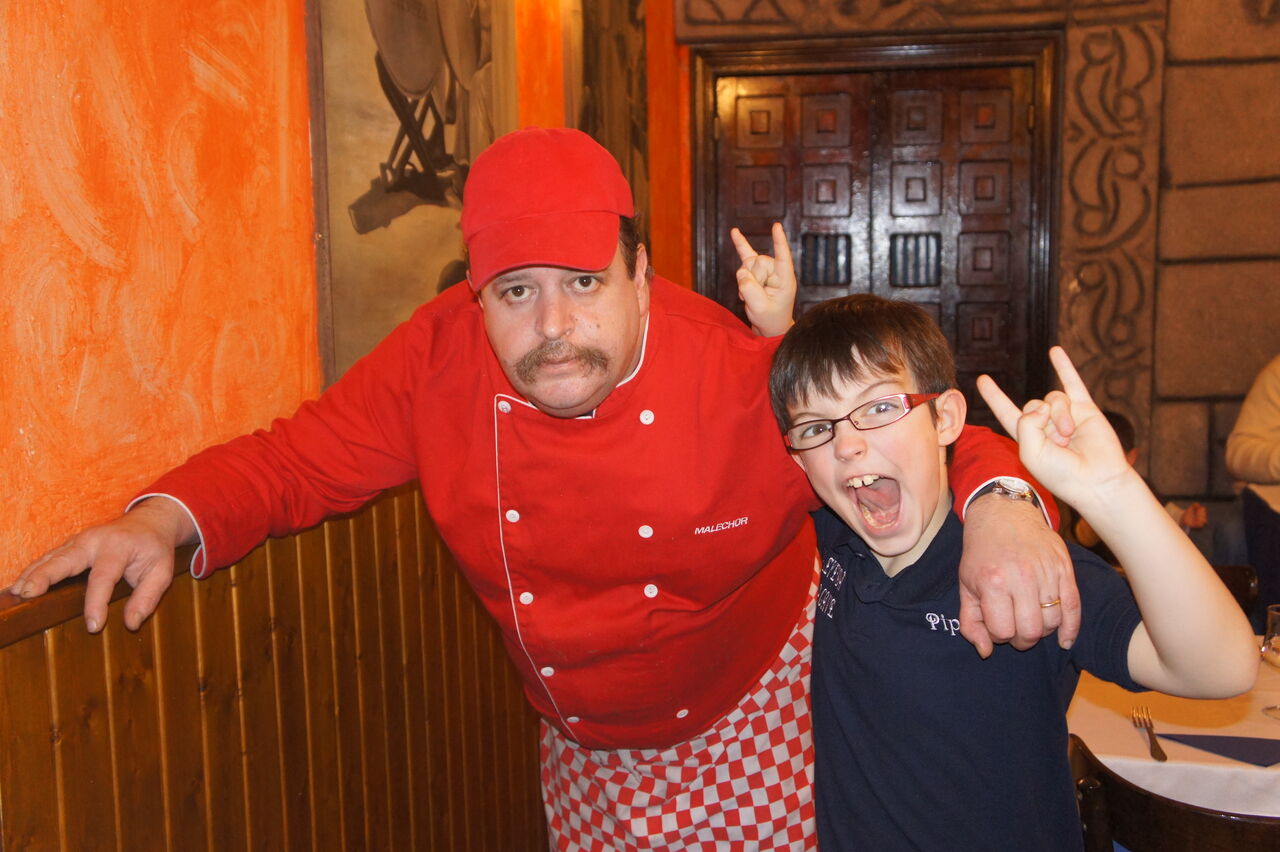 El chef a Malechor con el actor carlos lorenzo con 12 años 