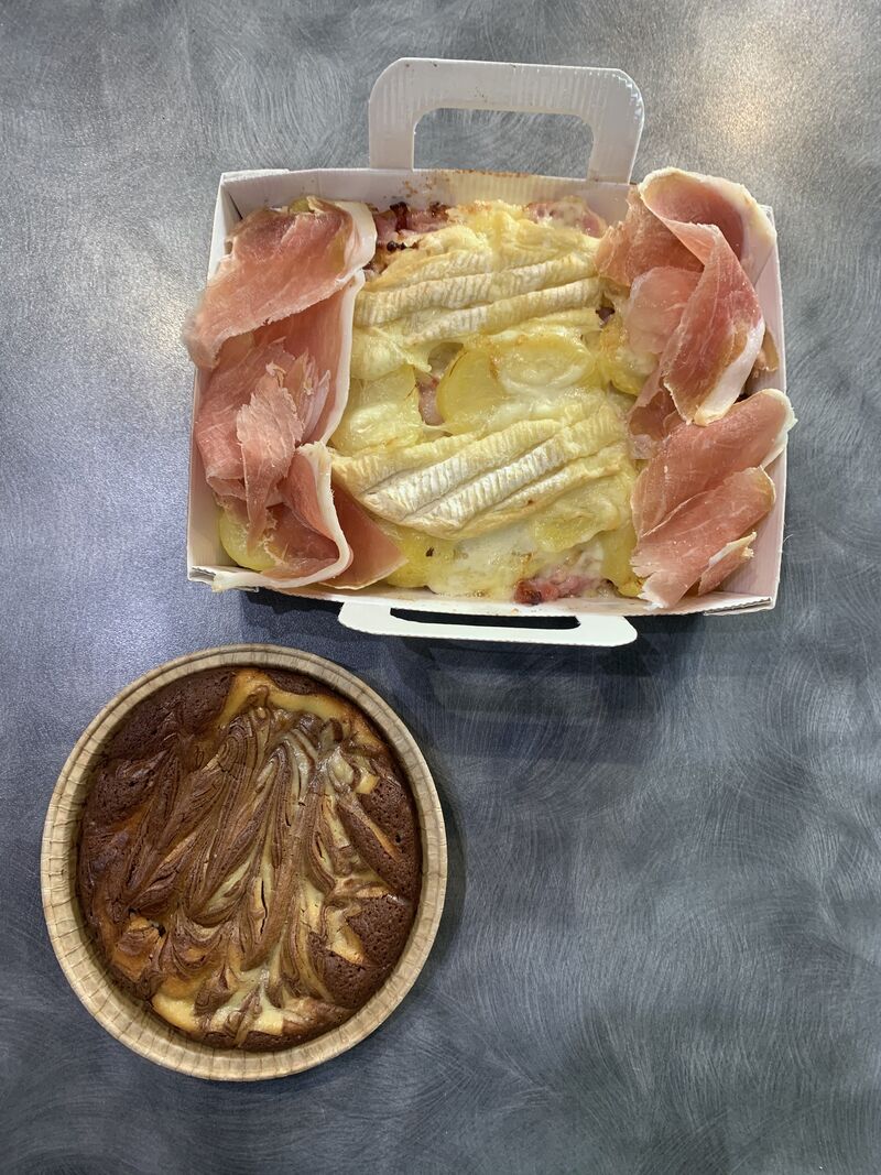 Sur commande tartiflette brownie marbré 