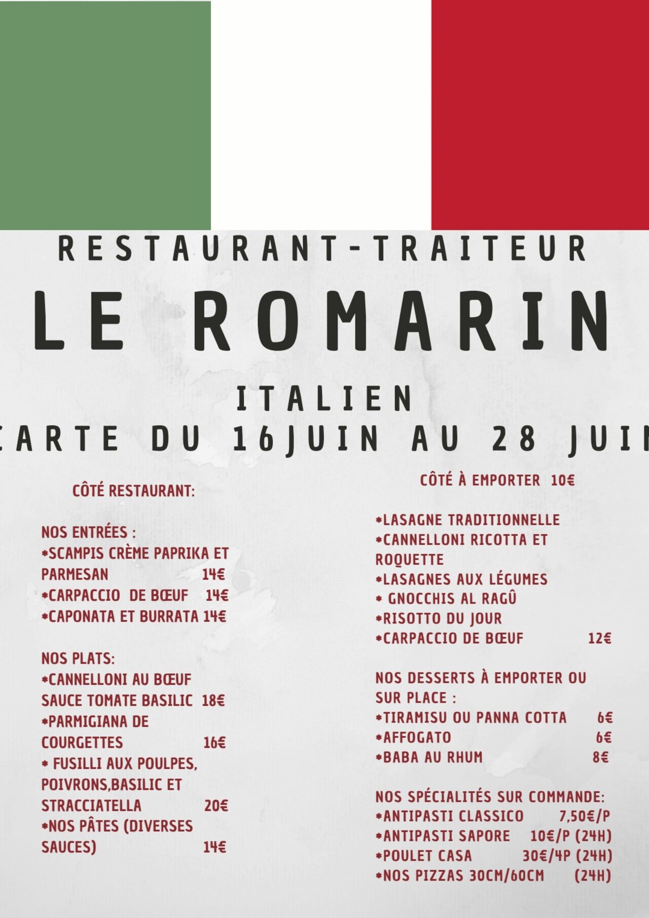 Carte 19mai au 7 juin
