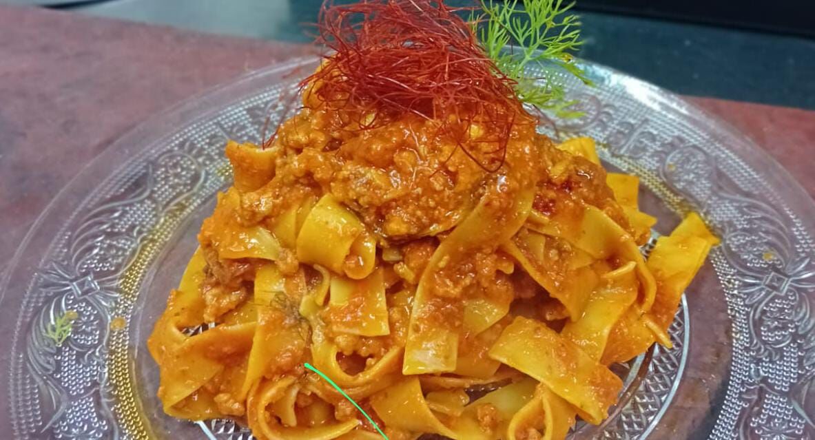 Paccheri ragù jabalí 