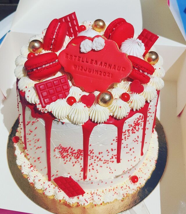 Layercake theme rouge et blanc 