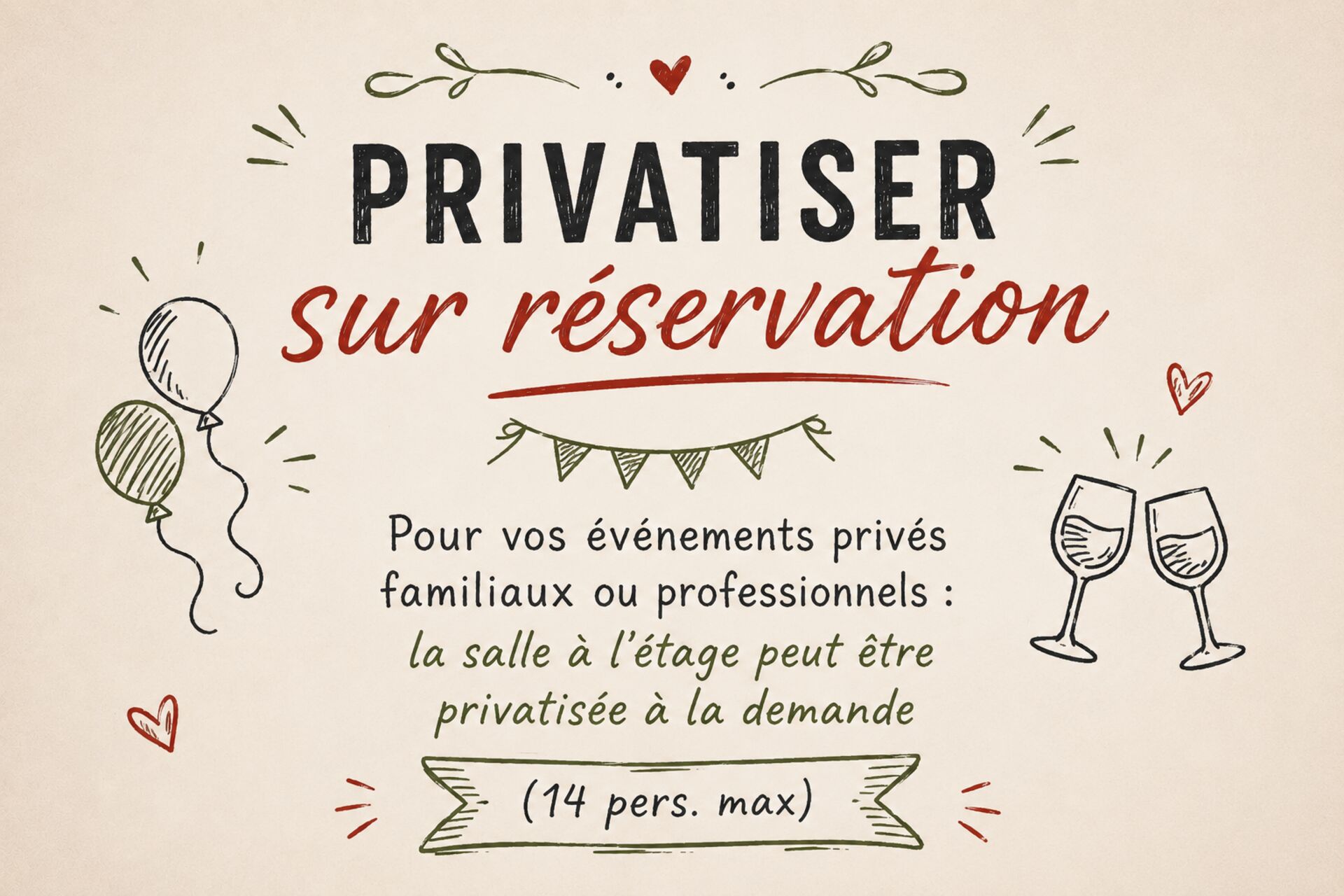 Privatiser sur réservation