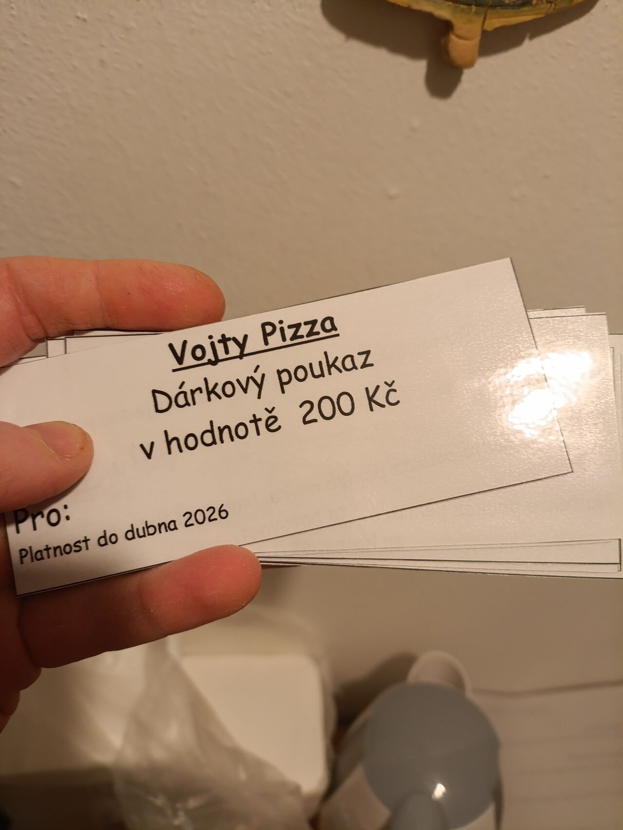 K dispozici také dárkové poukazy v hodnotě 200, 250, 400 a 500 Kč.