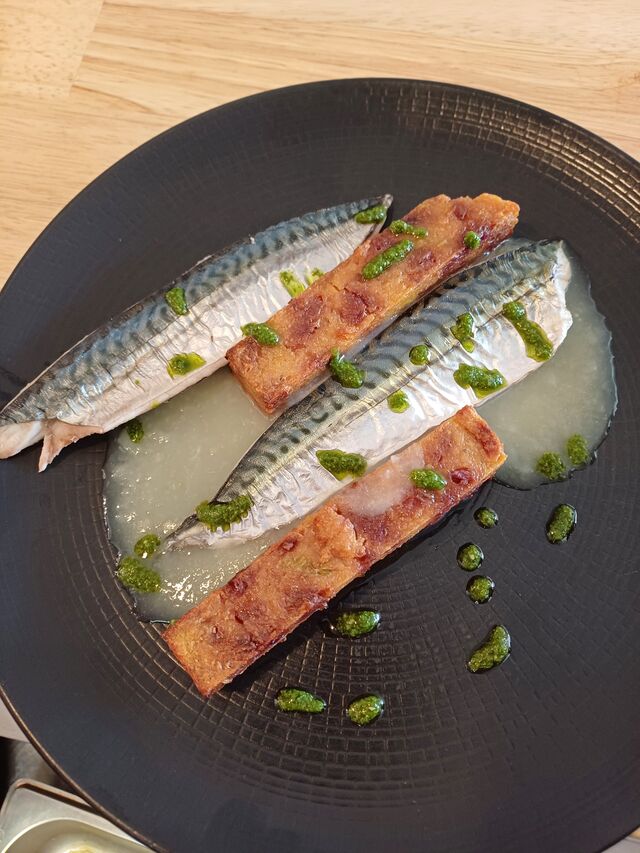 Filet de maquereau, polenta croustillante 