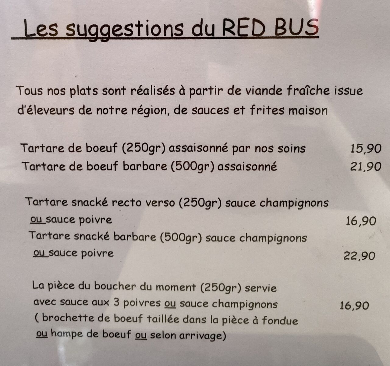 quelques suggestions