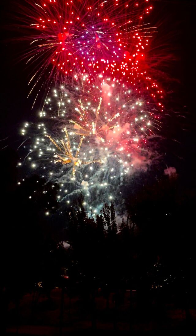 Fuegos desde la terraza 
