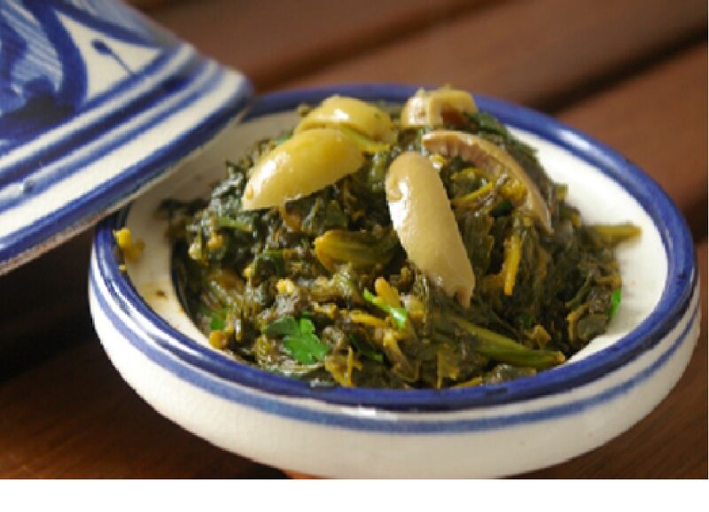 Épinard à la marocaine 6 € la part
(Épinard, persil, citron et huile d'olive)