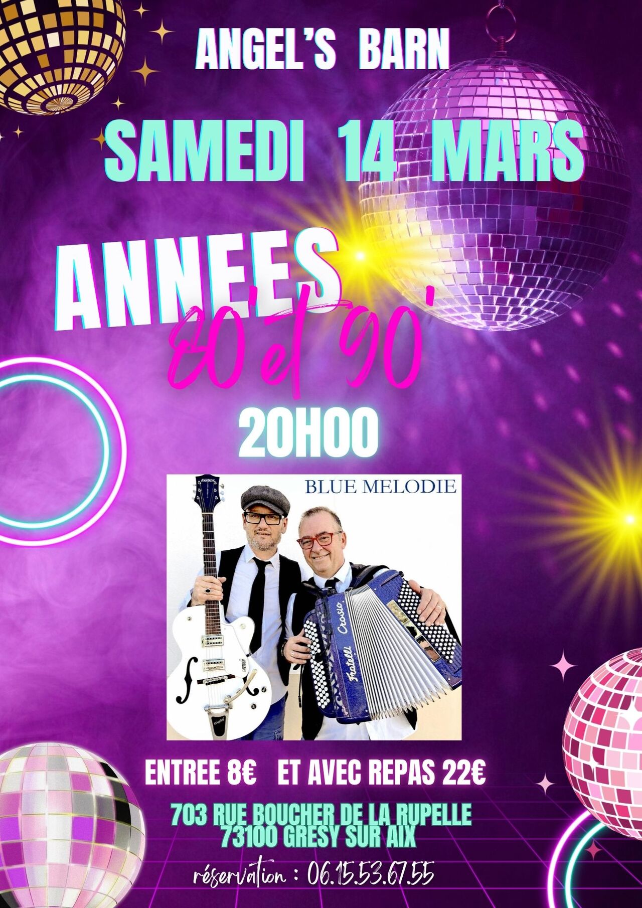 SAMEDI 14 MARS : SOIREE Années 80 et 90