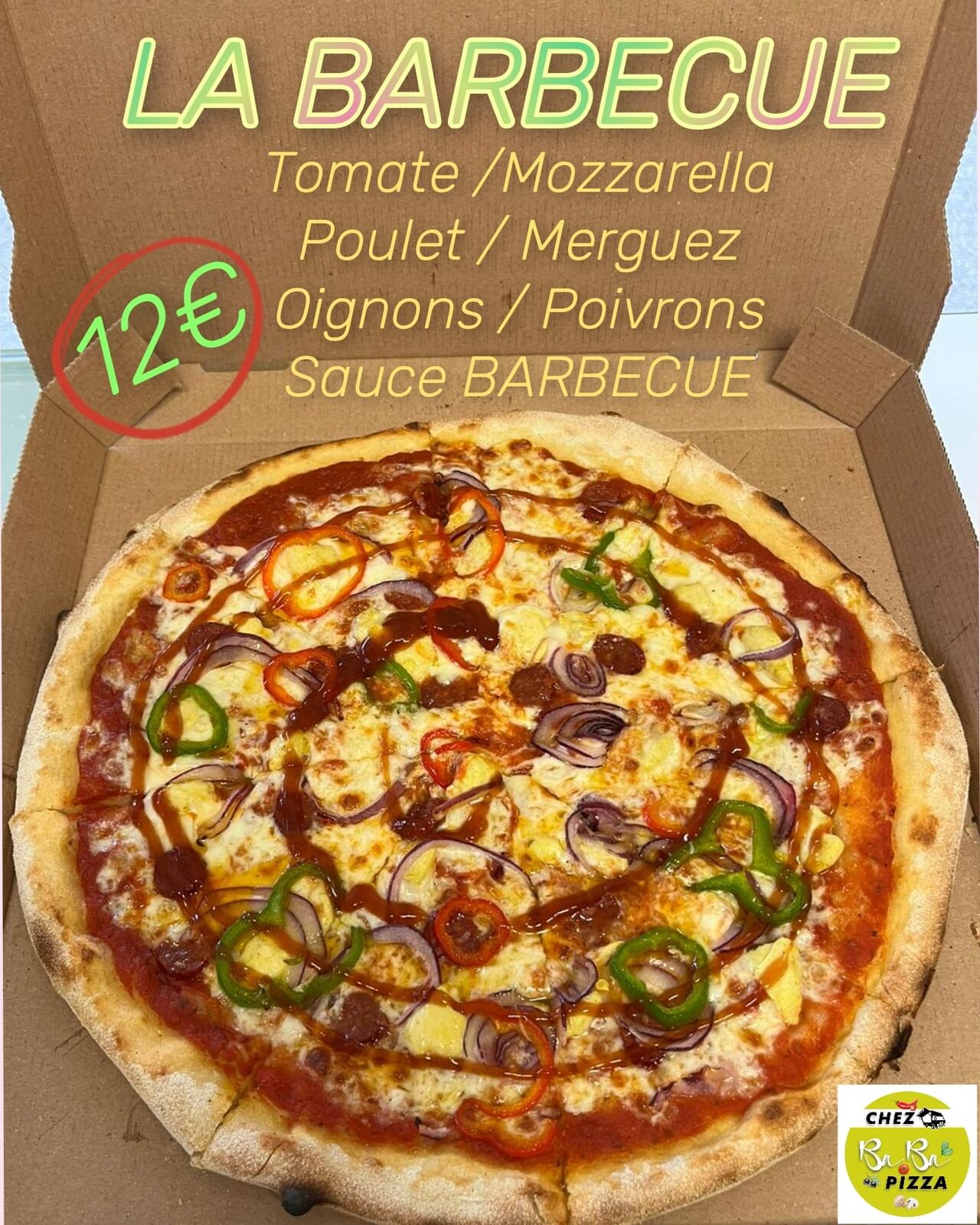 Bonsoir, Suite à son succès, la BARBECUE revient comme pizza du mois
Commandez la Dès ce soir !