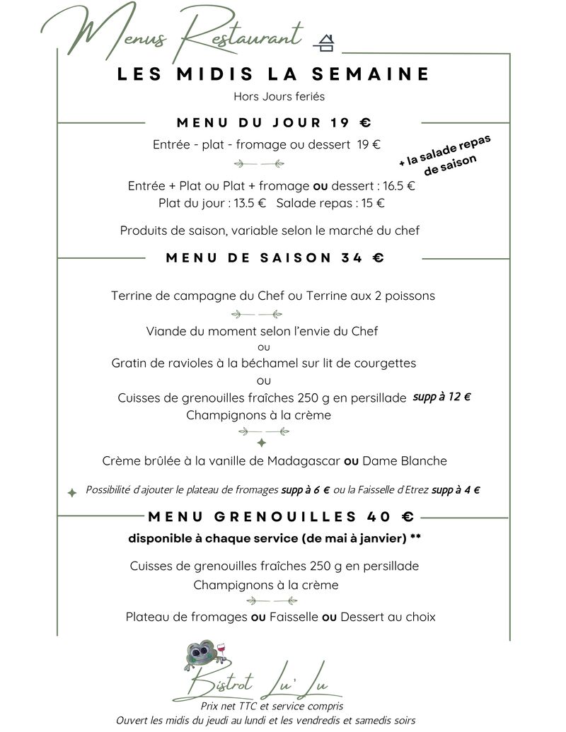 MENU SEMAINE