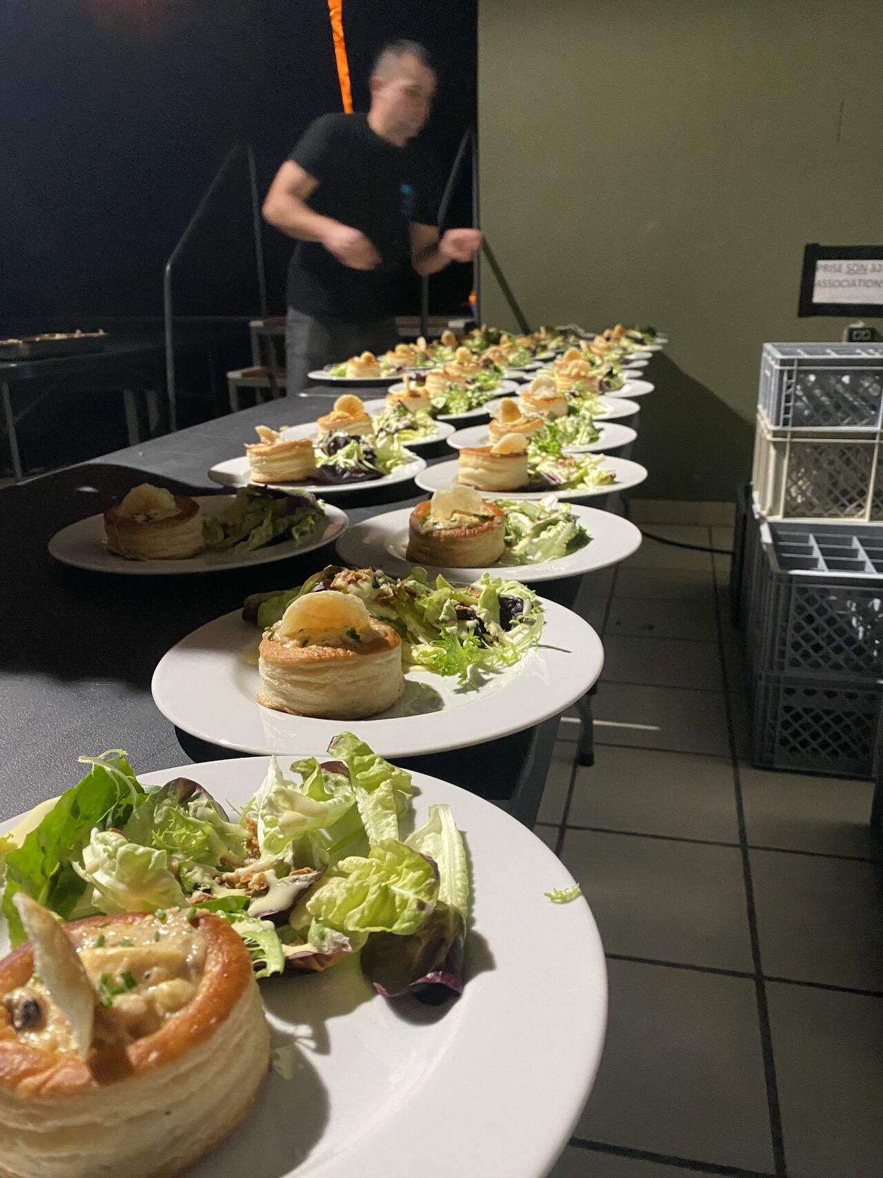 Vol au vent de fruits de mer et mélange de saison 