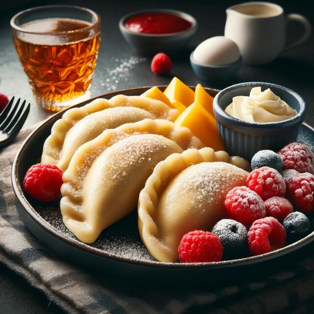 pierogi z serem na słodko