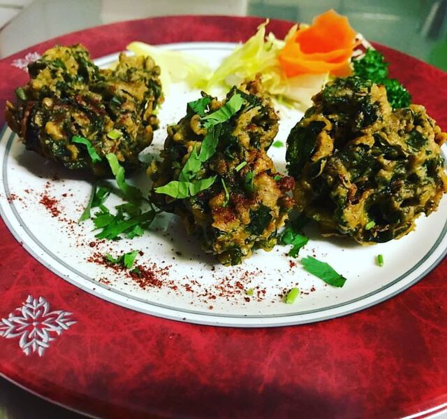 Palak pakora (beignets d'épinard)