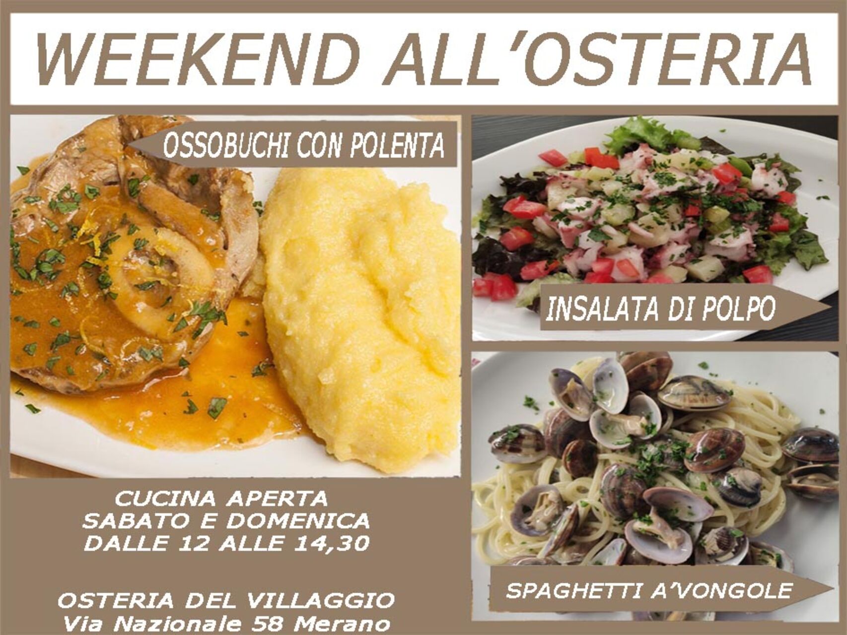 Fine settimana all'Osteria