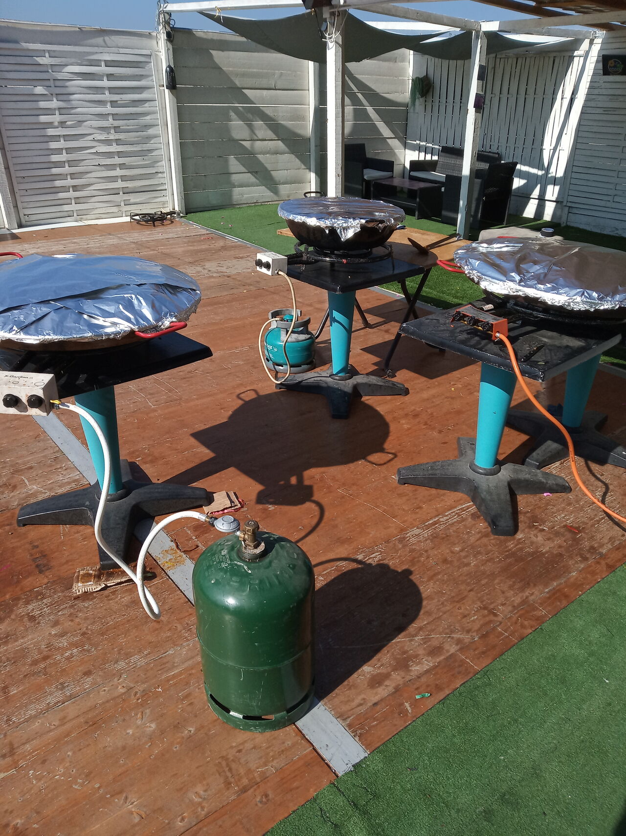 Mise en place paella 300 personnes