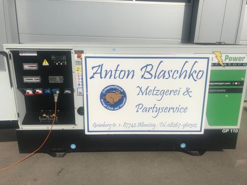unser Stromaggregat verleihen wir auch