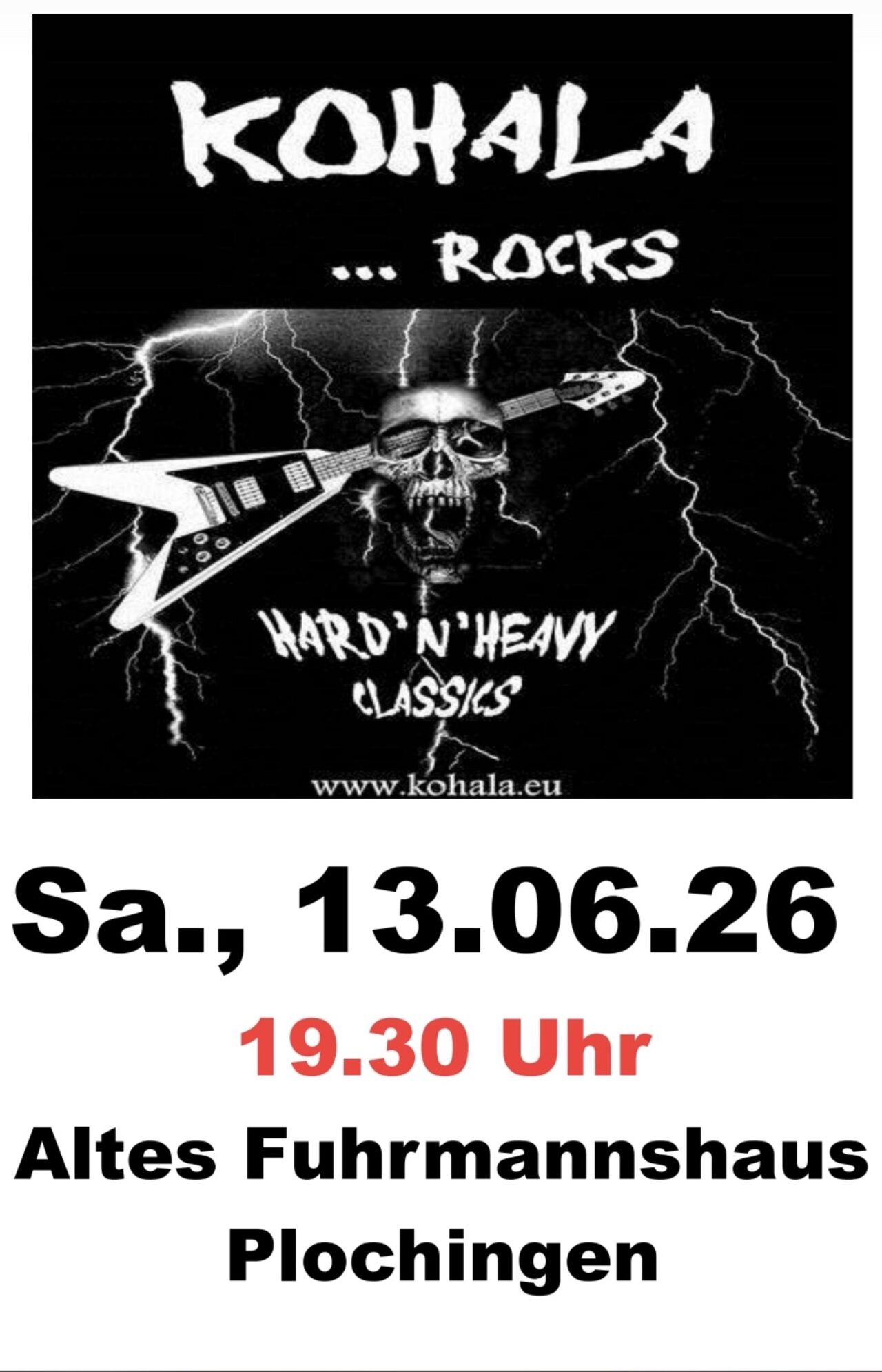 "KOHALA": Samstag, 13.06.2026 ab 19:30 Uhr