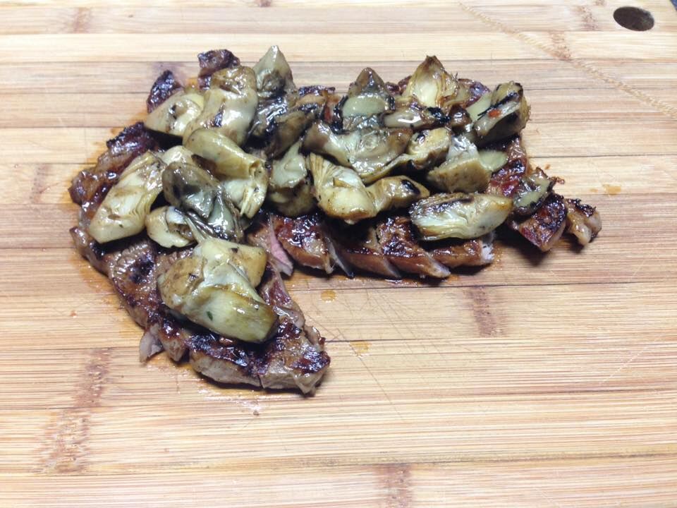 tagliata ai carciofi