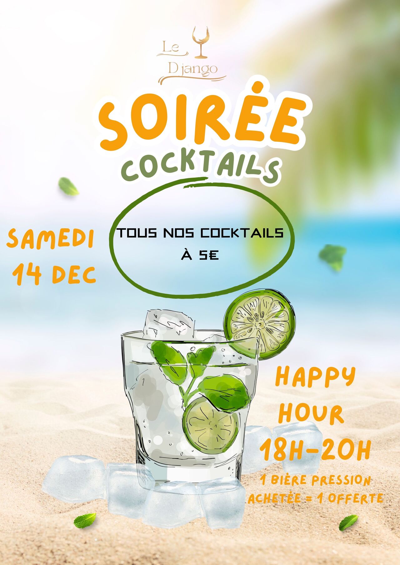 Soirée Cocktail 5€ + Happy Hour