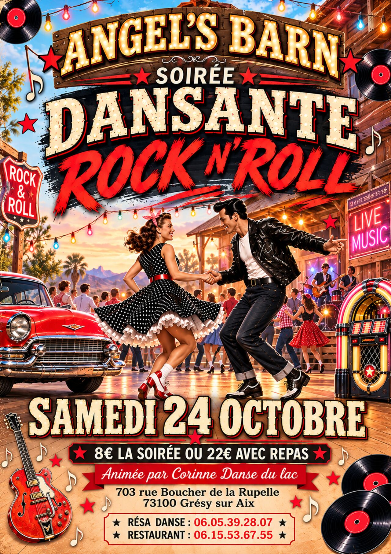SAMEDI 24 OCTOBRE : SOIREE ROCK N'ROLL animée par Corinne