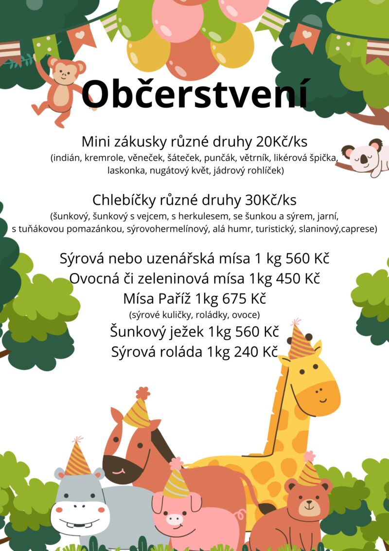 Nabídka občerstvení