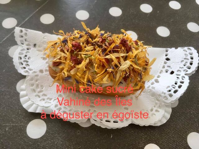 CAKE VAHINE DES ILES en portion individuelle : on pense aux personnes seules ou à celles qui ont des restrictions alimentaires