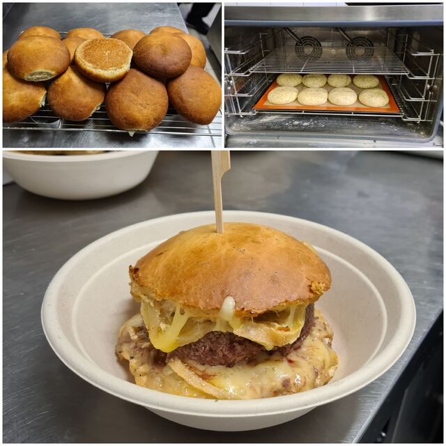 A emporter, Burger de bœuf maison, en plusieurs étapes.....