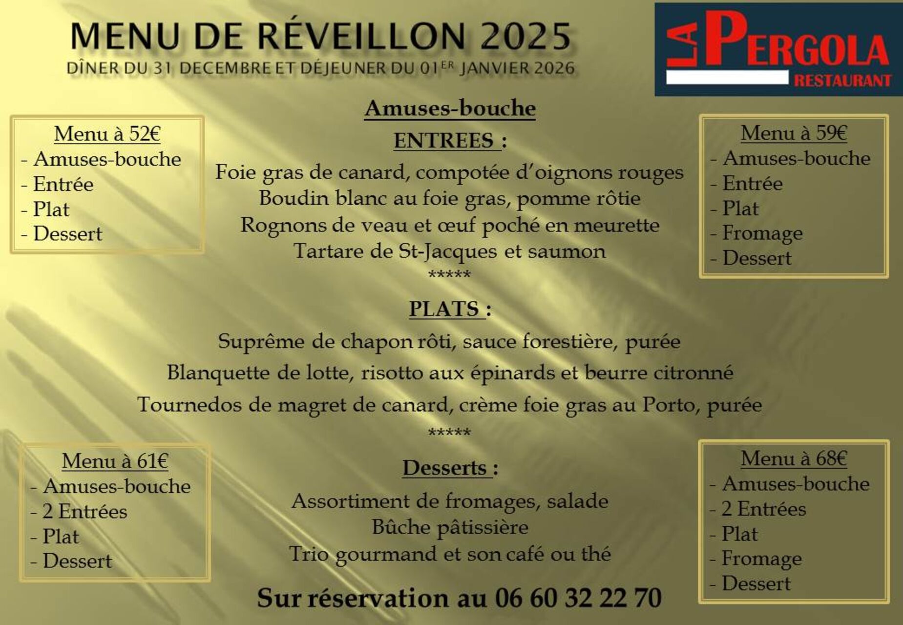 Menu de Réveillon
