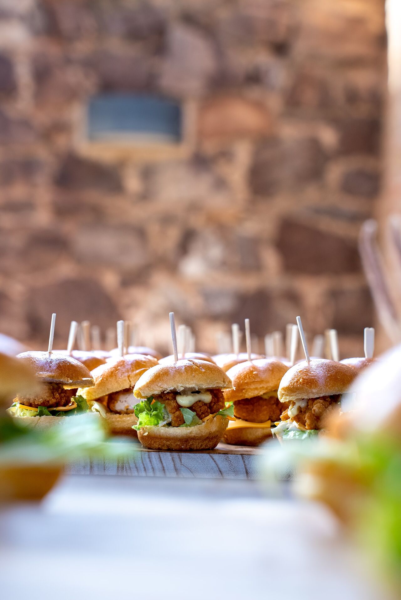 Mini burger poulet pané