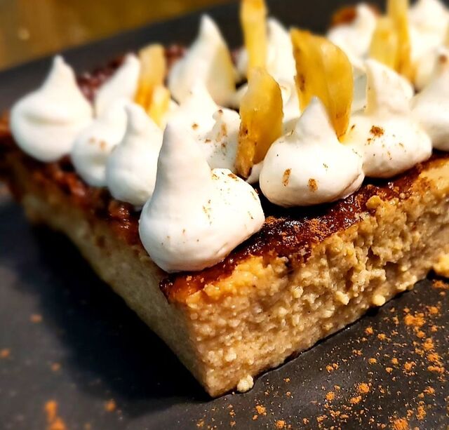 PUDING DE PLATANO Y CREMA DE CHOCOLATE BLANCO