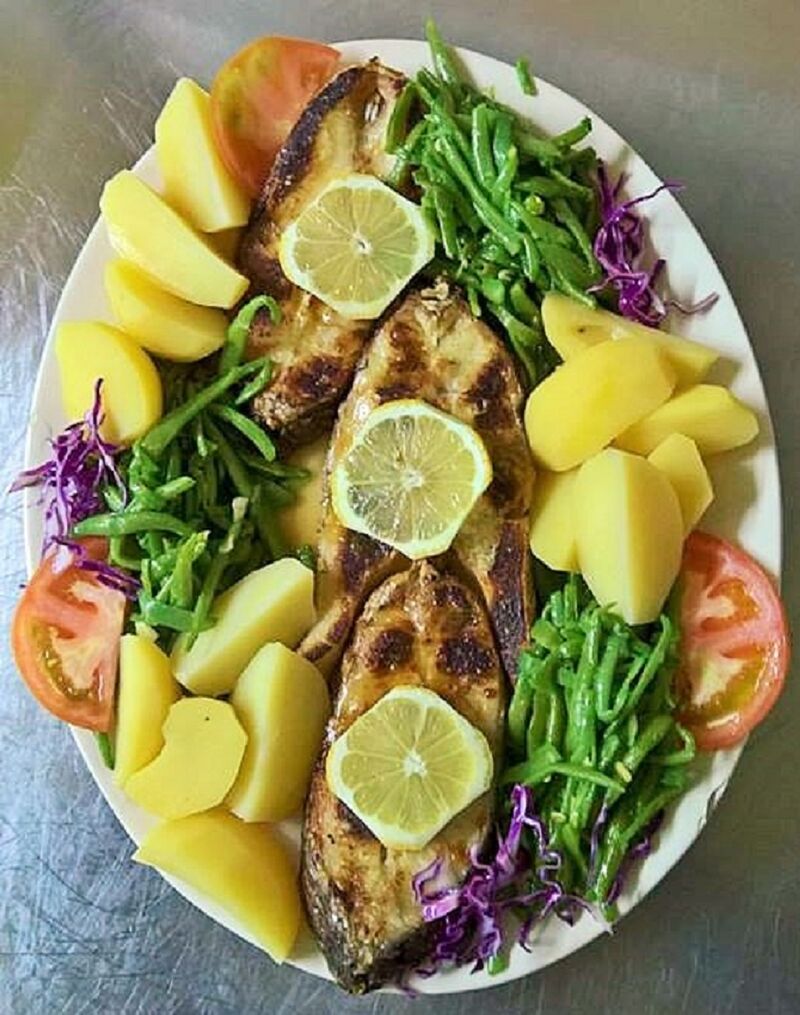 Garoupa Grelhada com legumes