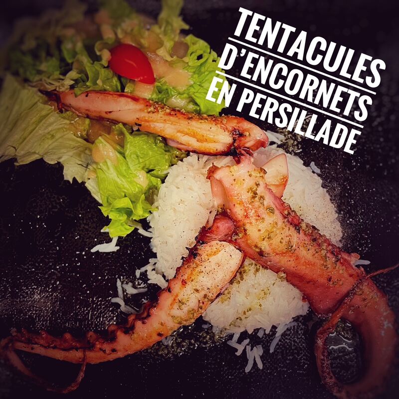 Tentacules d'encornets en persillade 