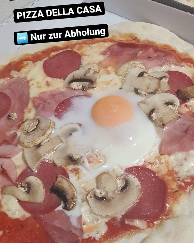 WOCHENANGEBOT
20.04- 25.04.2021.
9,00 € STATT 10,00 €
PIZZA DELLA CASA
➡️ Nur zur Abholung