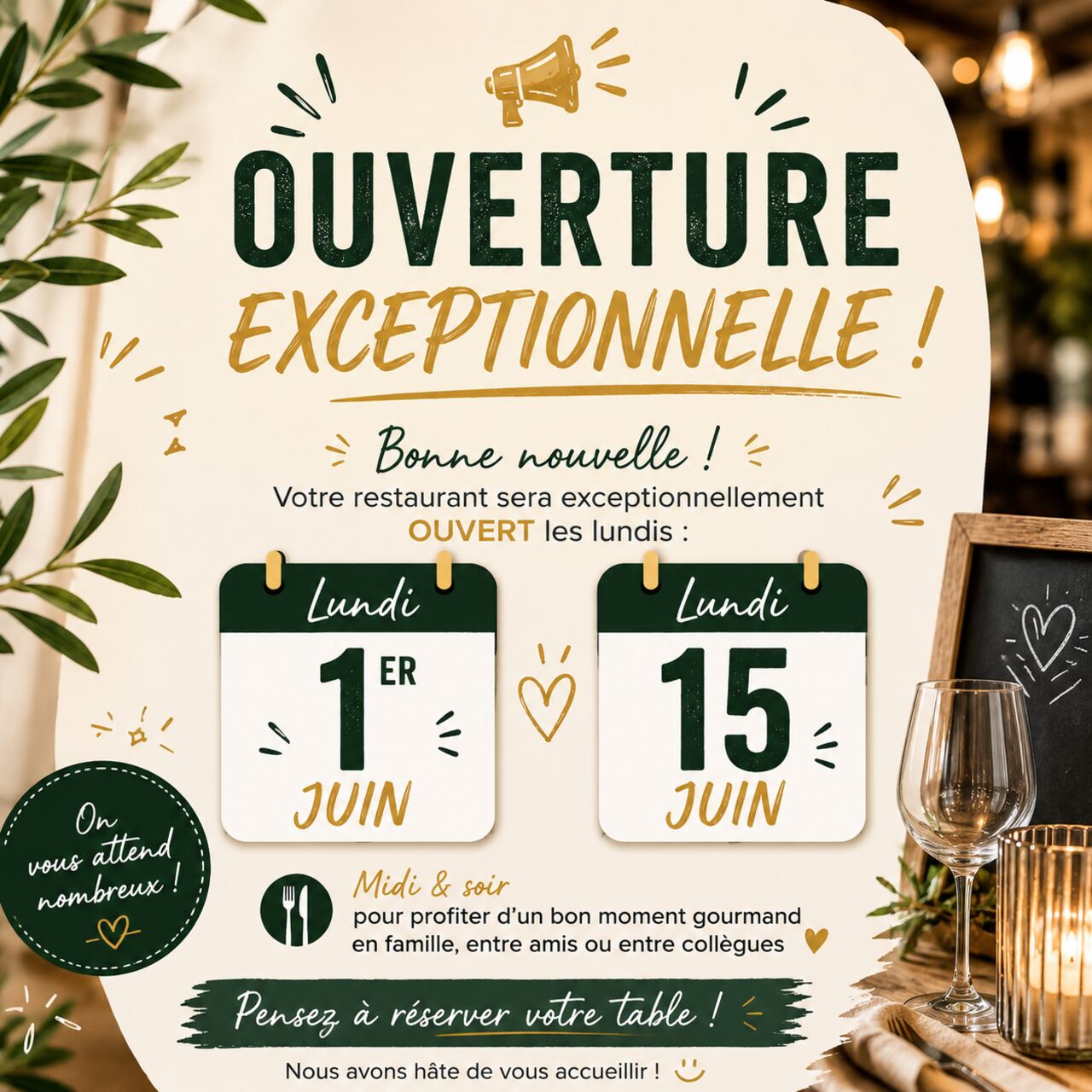 OUVERTURE LUNDI
