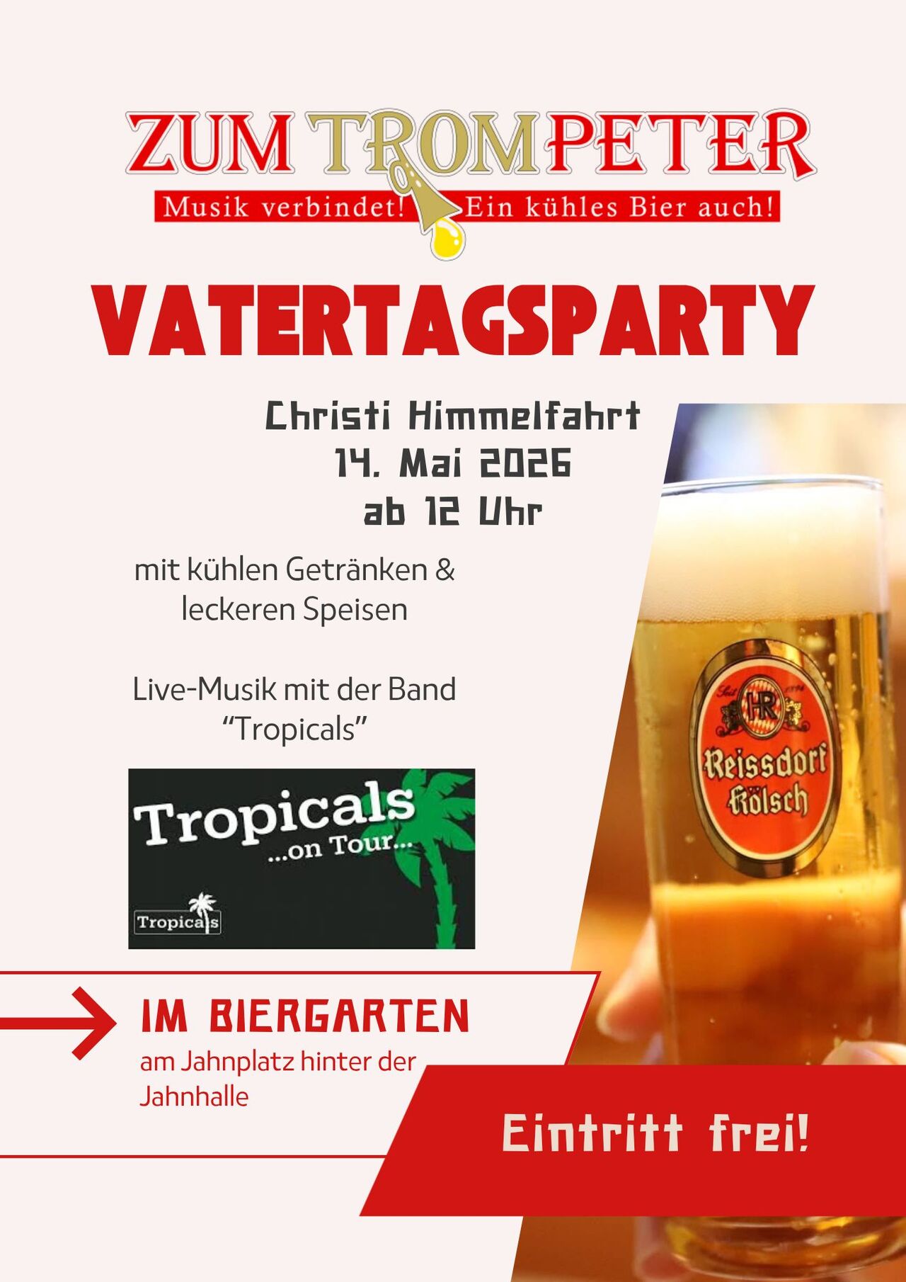 Vatertagsparty im Biergarten