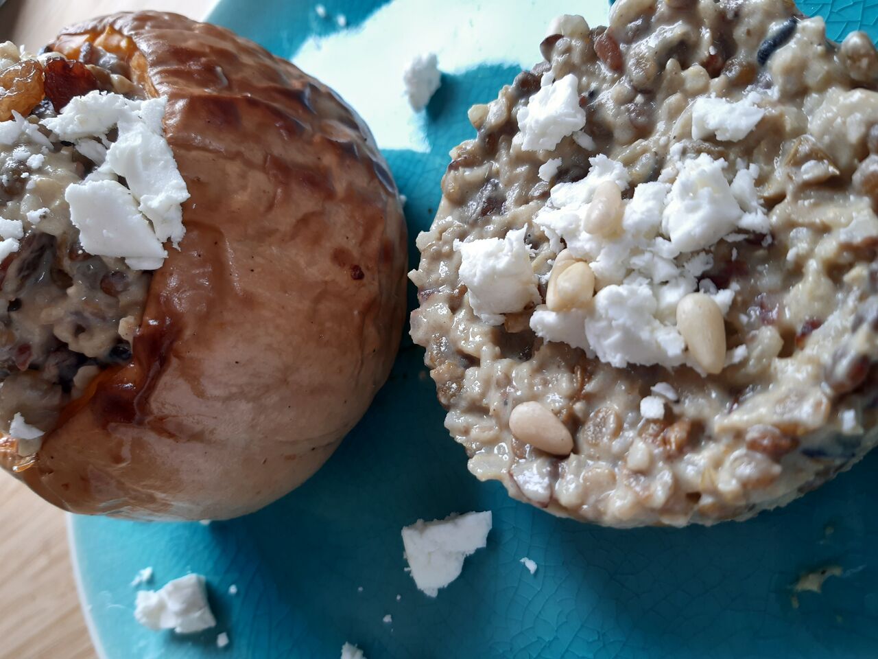 Butternut farci riz lentilles feta...